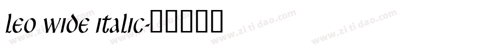 Leo Wide Italic字体转换